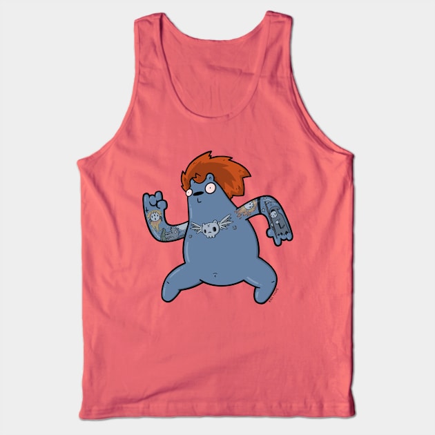 Headbanger Bear Tank Top by Kill Taupe